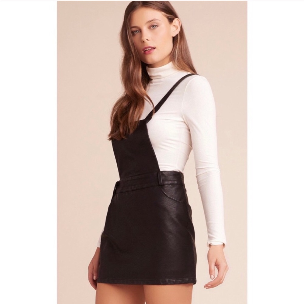 Jack by BB Dakota vegan leather pinafore dress